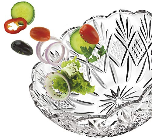 Godinger 8.5 Serving Bowl, Salad Bowl - Dublin Collection, Giftable Packaging