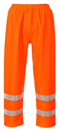Portwest FR43 Sealtex Flame Hi-Vis FR Trousers Waterproof with Welded Seams | Orange, 3X Large, EN ISO 20471 Class 1, EN 1149-5, EN 13034, Straight Fit, PU Coated, Fully Elasticated Waistband, Workwear
