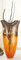 GILDE Glas Art Glas Konische Vase Arancia