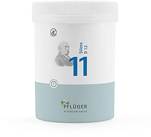 PFLÜGER Schüßler Salze Nr. 11 Silicea D12 - 1000 Tabletten - Das Salz der Haare, der Haut und des Bindegewebes - glutenfrei