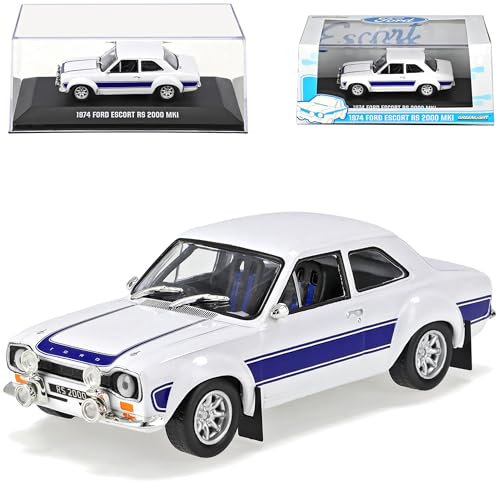 Greenlight Ford Escort RS 2000 MKI Coupe Weiss 1967-1974 1/43 Modell Auto