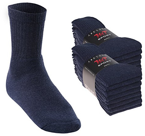 MT Damen und Herren Sport- und Freizeitsocken (16 Paar) Tennissocken - Jeansblau 43-46