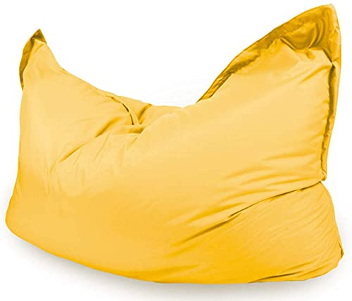 Beautiful Beanbags - Large Kids Big Brother Beanbag Chair - Yellow | Water-Resistant, Ready-Filled Bean Bag for Indoor or Outdoor Use