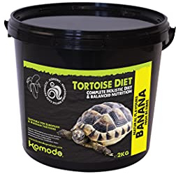 Komodo Tortoise Food Banana 2kg | High-fibre grazing food for Hermann, Horsfield & Mediterranean tortoises – natural, low protein, feed with fresh greens