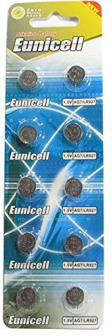 AG7 (1 Blistercard = 10 Batterien) 1,5V Alkaline Markenware Eunicell