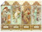 ARTland Wanddeko Poster & Kunstdrucke Wandposter 40x30 cm Sommer Herbst Winter Frühling Die vier Jahreszeiten 1896 Art Nouveau & Jugendstil Alfons Mucha B6AA