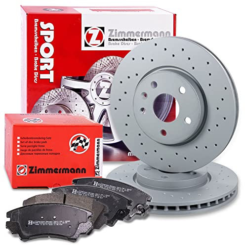 ZIMMERMANN Bremsenset Vorderachse inkl. Gelochte Bremsscheiben Belüftet Ø 321 mm + Bremsbeläge vorne Kompatibel mit CHEVROLET MALIBU (V300), OPEL INSIGNIA A SAAB 9-5 (YS3G)