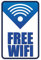 Schild Free WiFi/freies offenes WLAN Internet aus Aluminium-Verbundmaterial 3mm stark 20 x 30 cm