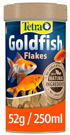 Tetra Goldfish Flakes - flake fish food for all goldfish and other coldwater fish, 250ml(Packaging may vary)