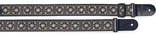 Stagg 20961 82 - 141 cm Woven Nylon Flowers Decorated Guitar Strap - Grey