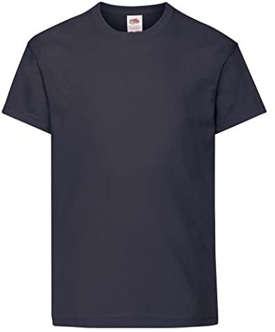 New Fruit of the Loom Childrens Kids Value Cotton T Shirt Deep Navy 5/6