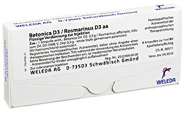 Betonica D 3/Rosmarinus D 3 Ampullen