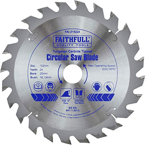 Faithfull Tct Circ Saw Blade 152 X 20 X 24T