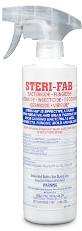 Steri-fab All-in-One Disinfectant Spray – Kills Bed Bugs, Fleas, Mites, Roaches, Viruses, Fungi, & Odors – Quick-Drying, Non-Residual, 16 Ounce Sprayer Bottle