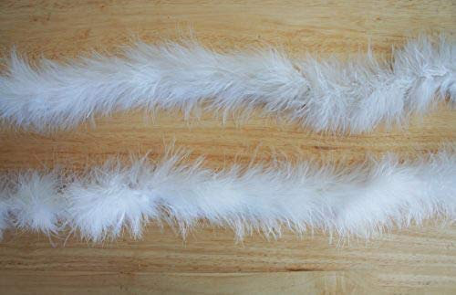 Weiße Federgirlande, 1,87 m