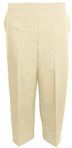 MyShoeStore Pack of 2 Ladies Womens 3/4 Three Quarter Half Elasticated Trouser Plain Capri Cropped Stretch Trousers Plain ¾ Length Pants Summer Shorts Plus Big Sizes 10-24