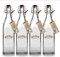 4 x Kilner Bottles - Square Vintage 1 Litre Preserve Glass Bottles with Clip Tops - Ideal for Milk, juices, cordials, Infused Oils, Sloe Gin - Gift Idea