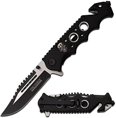 Tac Force Erwachsene Rostfreier Stahl Klappmesser, schwarz, One Size