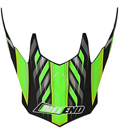 NO END visiera casco cross Defcon 5, Nero/Verde opaco