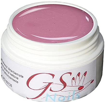 GS-Nails UV Farb-Gel für Nail-Art & Nagel-Design - 5 ml UV-härtendes Cover-Gel - Selbstglättendes Nail-Gel - Effekt Pink - D0