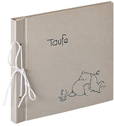 walther design Fotoalbum grau zur Taufe mit Prägung, Baby Madu MT-134