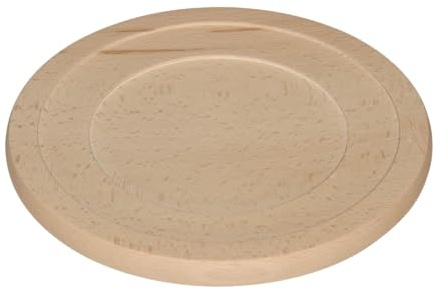 Riess, 2345-046, Servierbrett rund Kombi 20/24, Schlemmerpfannen 20 und 24 cm, aus Buchenholz, braun