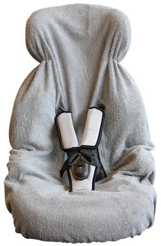 Looping Housse de Siège Auto | Tissu Eponge Lavable en Machine, Fabriqué en France | Gr1/2/3, Gris