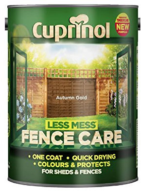 Cuprinol 5191664 Less Mess Fence Care Exterior Woodcare, Autumn Gold