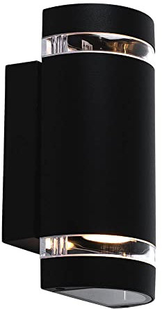 Kanlux Wand Lampe Leuchte Beleuchtung Outdoor ALU Druckguss schwarz halbrund 22441