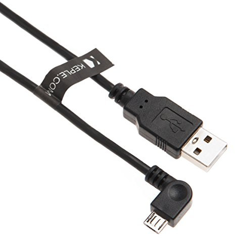 Keple Right Angle Micro USB & Data Sync Charging Lead Cable Compatible with Tesco Hudl Tablet Compact, Google Nexus Acer Iconia | 1M / 3.2FT