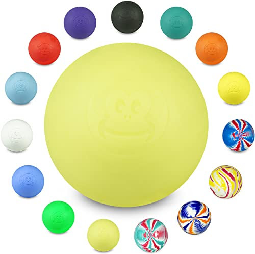 Captain LAX Massageball Original - Lacrosseball in verschiedenen Farben, aus Hartgummi, mit den Maßen 6 x 6 cm geeignet für Triggerpunkt- & Faszienmassage/Crossfit