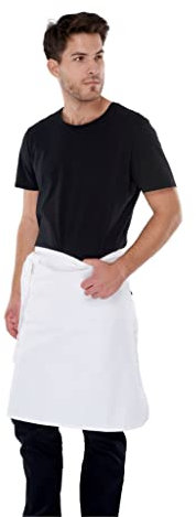 Vorbinder weiss ca 60x80 cm Baumwolle Vorstecker Schürze (1)