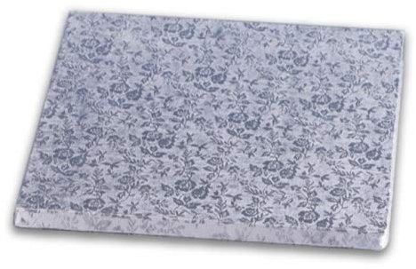 COXIMUS Tortenplatte quadrat 38x38 cm | Cake Board quadratisch | auch für dicke und mehrstöckige Torten | hochwertige Alukaschierung | 10mm dick | 1 Stück