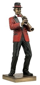 Clarinet Player Statue Sculpture Figurine - Jazz Band Collection