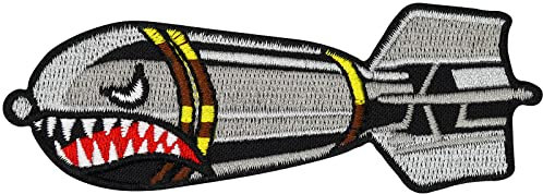 Missle Bombe Kanone Bullet Rackete Biker Rockabilly Aufnäher Aufbügler Abzeichen