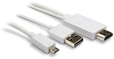 Metronic 470281 Kabel HDMI/MHL/Micro-USB, 1,5 m, Weiß