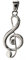 Kiss of Leather Notenschlüssel Anhänger aus 925 Sterling Silber Nr. 257