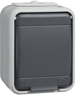 Schneider Electric 445009 ELSO 16A AquaTop licht/basaltgrau Steckdose, 250 V