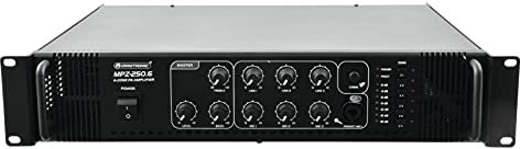 OMNITRONIC MPZ-250.6 Mischverstärker | 6-Zonen-ELA-Mono-Mischverstärker, 250 W, Zonen schaltbar