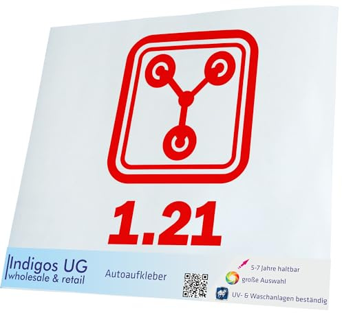 INDIGOS UG Auto Aufkleber Auto - 160x120 mm - Flux Jan 21 - rot - Selbstklebender Sticker für Auto, Fenster, Bus oder LKW - UV-beständig & wetterfest