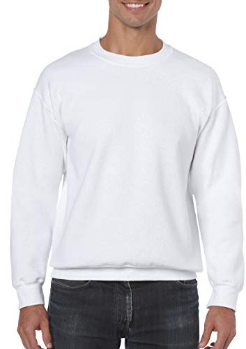 Gildan Herren Sweatshirt, Weiß, M