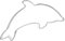 Ausstechform Delphin / Delfin gross, 9,5cm