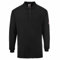 Portwest FR10 Flame Resistant Anti-Static Long Sleeve Polo Shirt Black, Medium