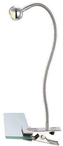 GLOBO LED Schreib Tisch Klemm Lampe Arbeits Zimmer Lese Strahler Beleuchtung flexibel 24109K chrom