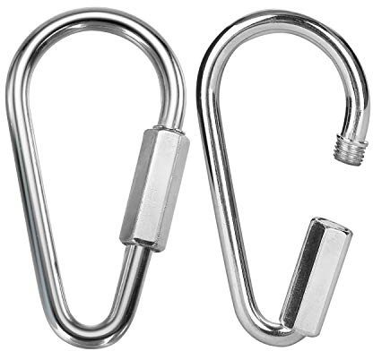 AGPTEK® 1 Pair Quick Link Snap Hook Carabiner Connector Screw Lock Clip for Swing Play Set