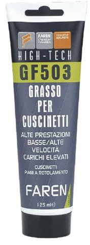Faren GF503, Grasso Cuscinetti Alte Prestazioni di alta qualità per estreme pressioni, Antiusura, Antiossidante a base di Litio,125ml (125ml)