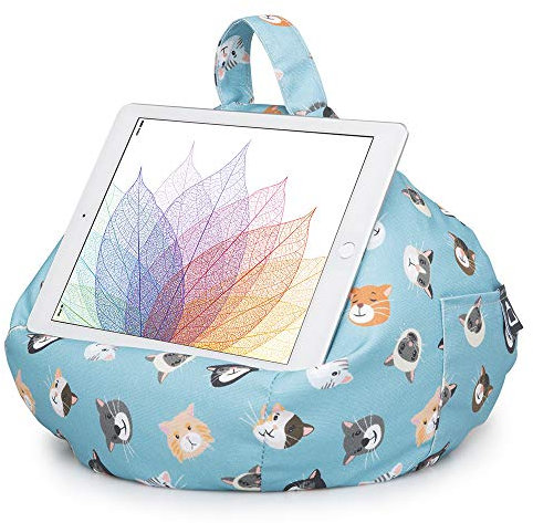 iBeani iPad & Tablet Stand / Bean Bag Cushion Holder for All Devices / Any Angle on Any Surface - Cool Cats