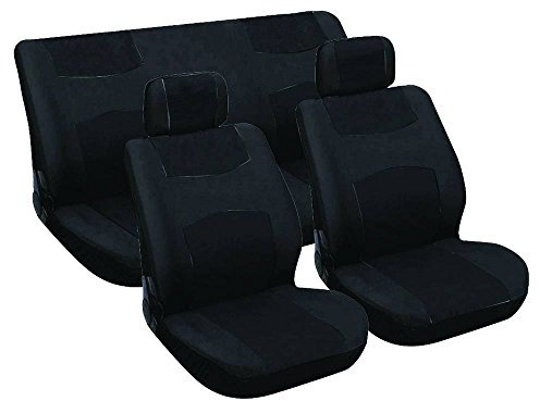 CARPOINT 0310051 Universal Sitzschonbezug Vorne und Hinten Satz Polyester Schwarz