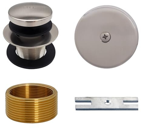 Westbrass D931K-01 Embout de baignoire universel avec façade à un trou en laiton poli, D931K-07
