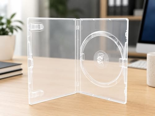 Genuine Amaray Single DVD Clear Cases 14mm Spine - Holds 1 disc - Pack of 50